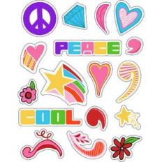 ml peace and love stickers