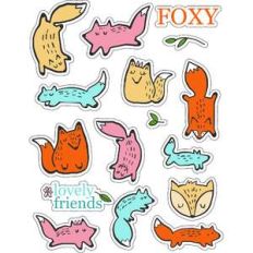 ml sweet foxy friends stickers