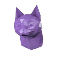 lowpoly cat head