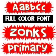 zonks - primary color font