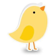 shaped card chick