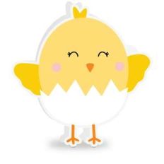shaped card chick egg