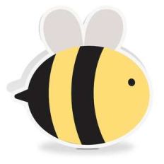 shaped card bee