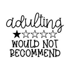 adulting would not recommend