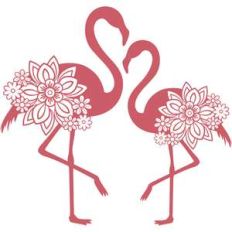 double floral flamingo