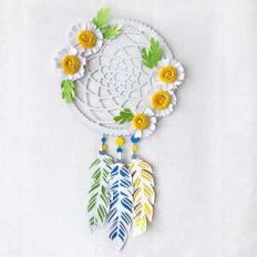 dream catcher with 3d daisies