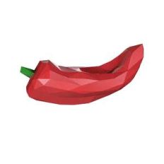 lowpoly wall red pepper