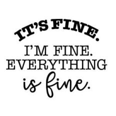 it’s fine, i’m fine, everything is fine.
