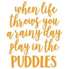 when life throws you a rainy day play in the puddles