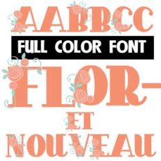 floret noveau color font