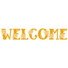 welcome flower word