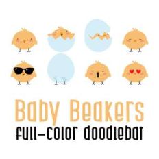 baby beakers color font