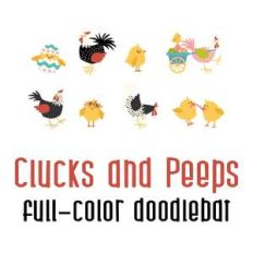 clucks and peeps color font