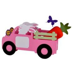 3d bunny express easter truck card