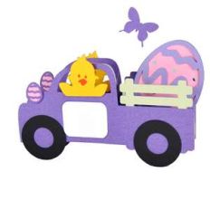 3d easter egg express easter truck card
