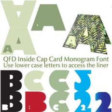 qfd inside cap card monogram font