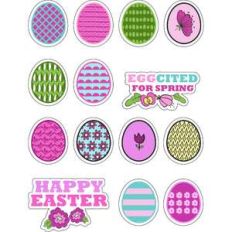 ml colorful easter eggs stickers