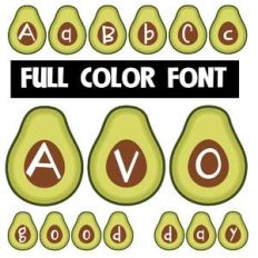 avo good day color font
