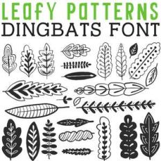cg leafy patterns dingbat