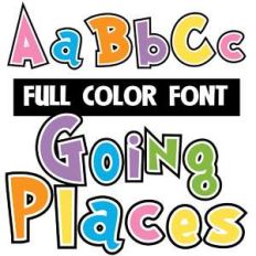 going places color font