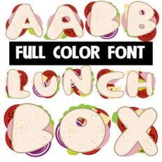lunch box color font