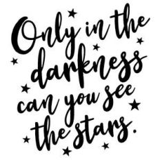 only in the darkness can you see the stars