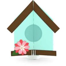 double gatefold card birdhouse
