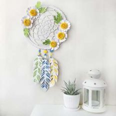 dream catcher with 3d daisies