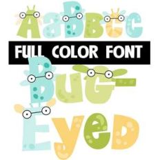 bug-eyed color font