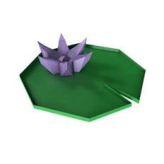 lowpoly water lily ninfea plant