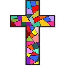 stained glass cross