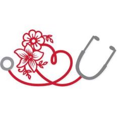 floral heart stethoscope