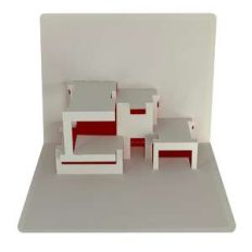 modernist villa popup card