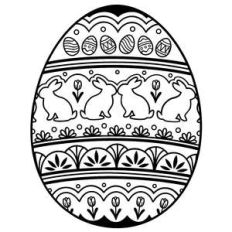 kissing bunnies easter egg mandala