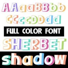 sherbet shadow color font