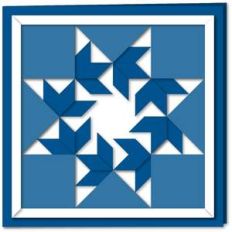 flying swallows quilt block card
