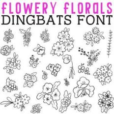 cg flowery florals dingbats