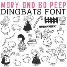 cg mary and bo peep dingbats