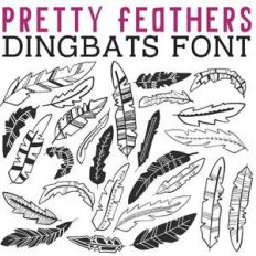 cg pretty feathers dingbats
