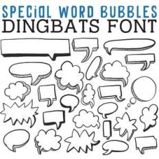 cg special word bubbles dingbats