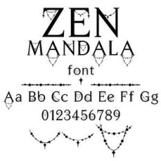 zen mandala font