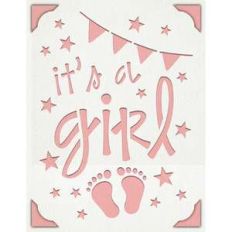 a2 insert card baby girl
