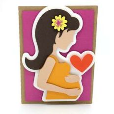 beautiful pregnant woman card