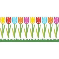 tulip flowers border