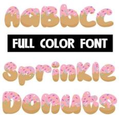 sprinkle donuts color font