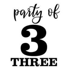 family number sign party of 3