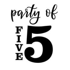 family number sign party of 5