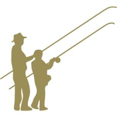dad and son fishing