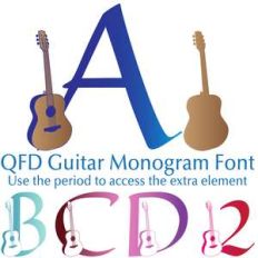qfd guitar monogram font