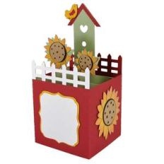 sunflower birdhouse card in a box